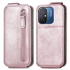 Custodia In Pelle Flip per Xiaomi Redmi 12C 4G Oro Rosa