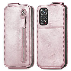 Custodia In Pelle Flip per Xiaomi Redmi Note 11 4G (2022) Oro Rosa