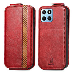 Custodia In Pelle Flip S01D per Huawei Honor X6 5G Rosso