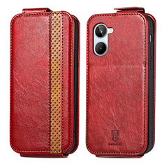 Custodia In Pelle Flip S01D per Realme 10 4G Rosso