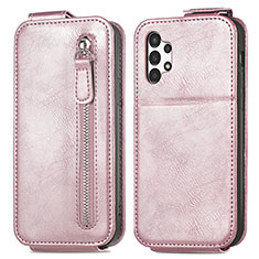 Custodia In Pelle Flip S01D per Samsung Galaxy A13 4G Oro Rosa