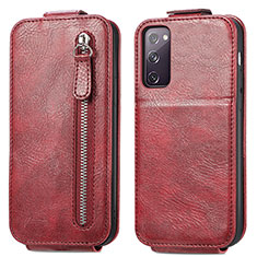 Custodia In Pelle Flip S01D per Samsung Galaxy S20 FE (2022) 5G Rosso