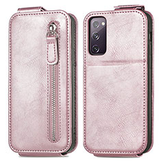 Custodia In Pelle Flip S01D per Samsung Galaxy S20 FE 4G Oro Rosa