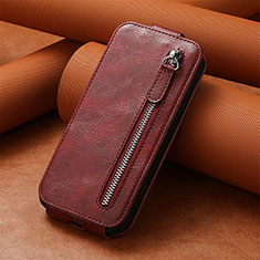 Custodia In Pelle Flip S01D per Xiaomi Poco F4 GT 5G Rosso