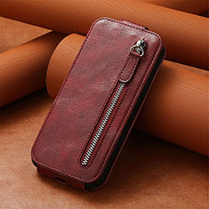 Custodia In Pelle Flip S01D per Xiaomi Poco X4 GT 5G Rosso