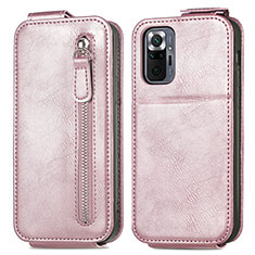 Custodia In Pelle Flip S01D per Xiaomi Redmi Note 10 Pro 4G Oro Rosa