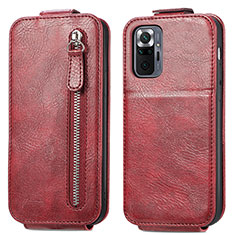 Custodia In Pelle Flip S01D per Xiaomi Redmi Note 10 Pro 4G Rosso