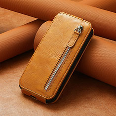 Custodia In Pelle Flip S01D per Xiaomi Redmi Note 11T Pro 5G Marrone