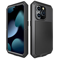 Custodia Lusso Alluminio Cover 360 Gradi HJ1 per Apple iPhone 14 Pro Nero