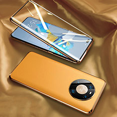 Custodia Lusso Alluminio Cover 360 Gradi K02 per Huawei Mate 40 Pro Giallo