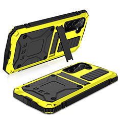 Custodia Lusso Alluminio Cover 360 Gradi M01 per Samsung Galaxy S23 Plus 5G Giallo