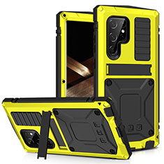 Custodia Lusso Alluminio Cover 360 Gradi M04 per Samsung Galaxy S25 Ultra 5G Giallo