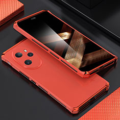 Custodia Lusso Alluminio Cover 360 Gradi per Huawei Honor 100 Pro 5G Rosso