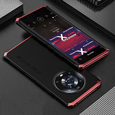 Custodia Lusso Alluminio Cover 360 Gradi per Huawei Honor Magic4 5G Rosso e Nero