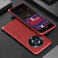 Custodia Lusso Alluminio Cover 360 Gradi per Huawei Honor Magic4 Pro 5G Rosso