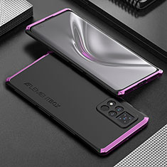 Custodia Lusso Alluminio Cover 360 Gradi per Huawei Honor V40 5G Viola