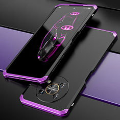 Custodia Lusso Alluminio Cover 360 Gradi per Huawei Honor X9 5G Viola