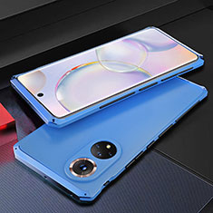 Custodia Lusso Alluminio Cover 360 Gradi per Huawei Nova 9 Blu