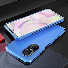 Custodia Lusso Alluminio Cover 360 Gradi per Huawei Nova 9 SE Blu