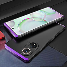 Custodia Lusso Alluminio Cover 360 Gradi per Huawei Nova 9 Viola