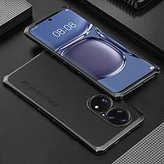 Custodia Lusso Alluminio Cover 360 Gradi per Huawei P50 Pro Nero