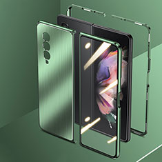 Custodia Lusso Alluminio Cover 360 Gradi per Samsung Galaxy Z Fold3 5G Verde