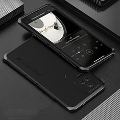 Custodia Lusso Alluminio Cover 360 Gradi per Xiaomi Poco F4 5G Nero