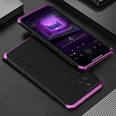 Custodia Lusso Alluminio Cover 360 Gradi per Xiaomi Redmi K50 5G Viola