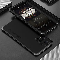 Custodia Lusso Alluminio Cover 360 Gradi per Xiaomi Redmi Note 11 Pro+ Plus 5G Nero