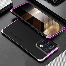 Custodia Lusso Alluminio Cover 360 Gradi per Xiaomi Redmi Note 13 5G Viola