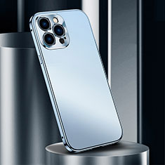 Custodia Lusso Alluminio Cover M03 per Apple iPhone 14 Pro Blu