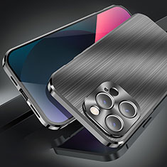 Custodia Lusso Alluminio Cover M06 per Apple iPhone 13 Pro Max Nero