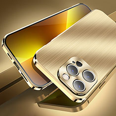 Custodia Lusso Alluminio Cover M06 per Apple iPhone 13 Pro Oro