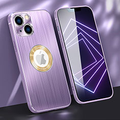 Custodia Lusso Alluminio Cover M08 per Apple iPhone 13 Mini Viola