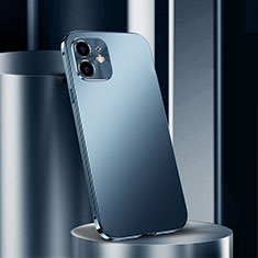 Custodia Lusso Alluminio Cover N01 per Apple iPhone 12 Mini Blu