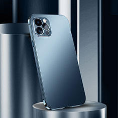 Custodia Lusso Alluminio Cover N02 per Apple iPhone 12 Pro Blu