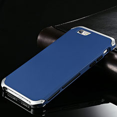 Custodia Lusso Alluminio Cover per Apple iPhone 6 Plus Blu