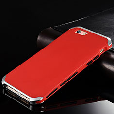 Custodia Lusso Alluminio Cover per Apple iPhone 6 Plus Rosso