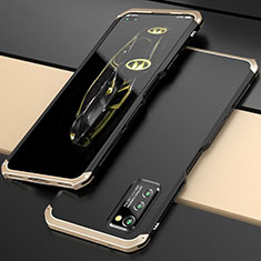 Custodia Lusso Alluminio Cover per Huawei Honor V30 5G Oro e Nero