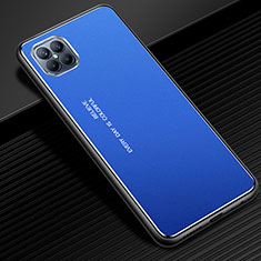 Custodia Lusso Alluminio Cover per Huawei Nova 8 SE 5G Blu