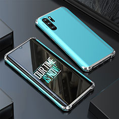 Custodia Lusso Alluminio Cover per Huawei P30 Pro New Edition Ciano