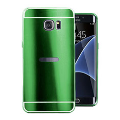 Custodia Lusso Alluminio Cover per Samsung Galaxy S7 Edge G935F Verde