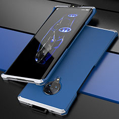 Custodia Lusso Alluminio Cover per Vivo Nex 3 Argento e Blu