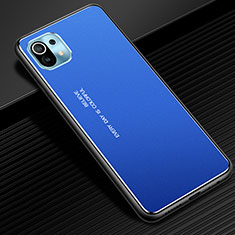 Custodia Lusso Alluminio Cover per Xiaomi Mi 11 5G Blu