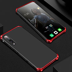 Custodia Lusso Alluminio Cover per Xiaomi Mi 9 Lite Rosso e Nero