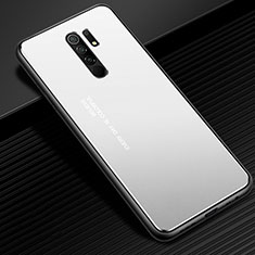 Custodia Lusso Alluminio Cover per Xiaomi Redmi 9 Argento