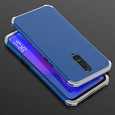 Custodia Lusso Alluminio Cover T01 per Oppo RX17 Pro Blu