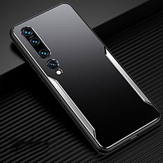 Custodia Lusso Alluminio Cover T01 per Xiaomi Mi 10 Argento