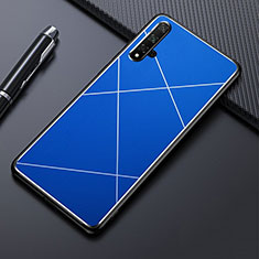 Custodia Lusso Alluminio Cover T02 per Huawei Nova 5T Blu