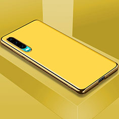 Custodia Lusso Alluminio Cover T02 per Huawei P30 Giallo